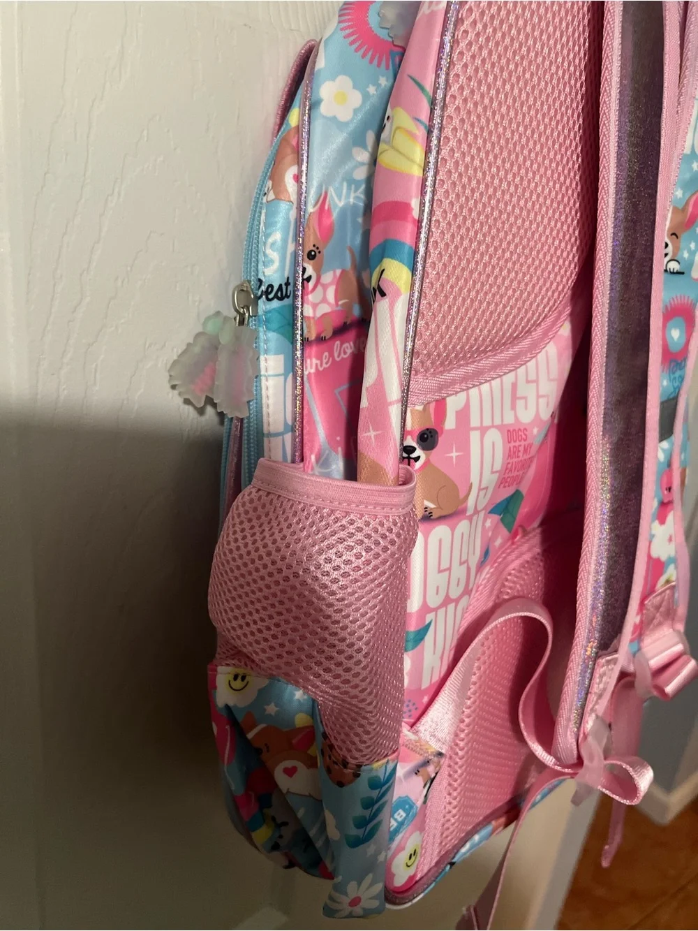 KidsPUNK Chimola Best Dog Ever Chihuahua Backpack glitter cap 3D plush ears sz L